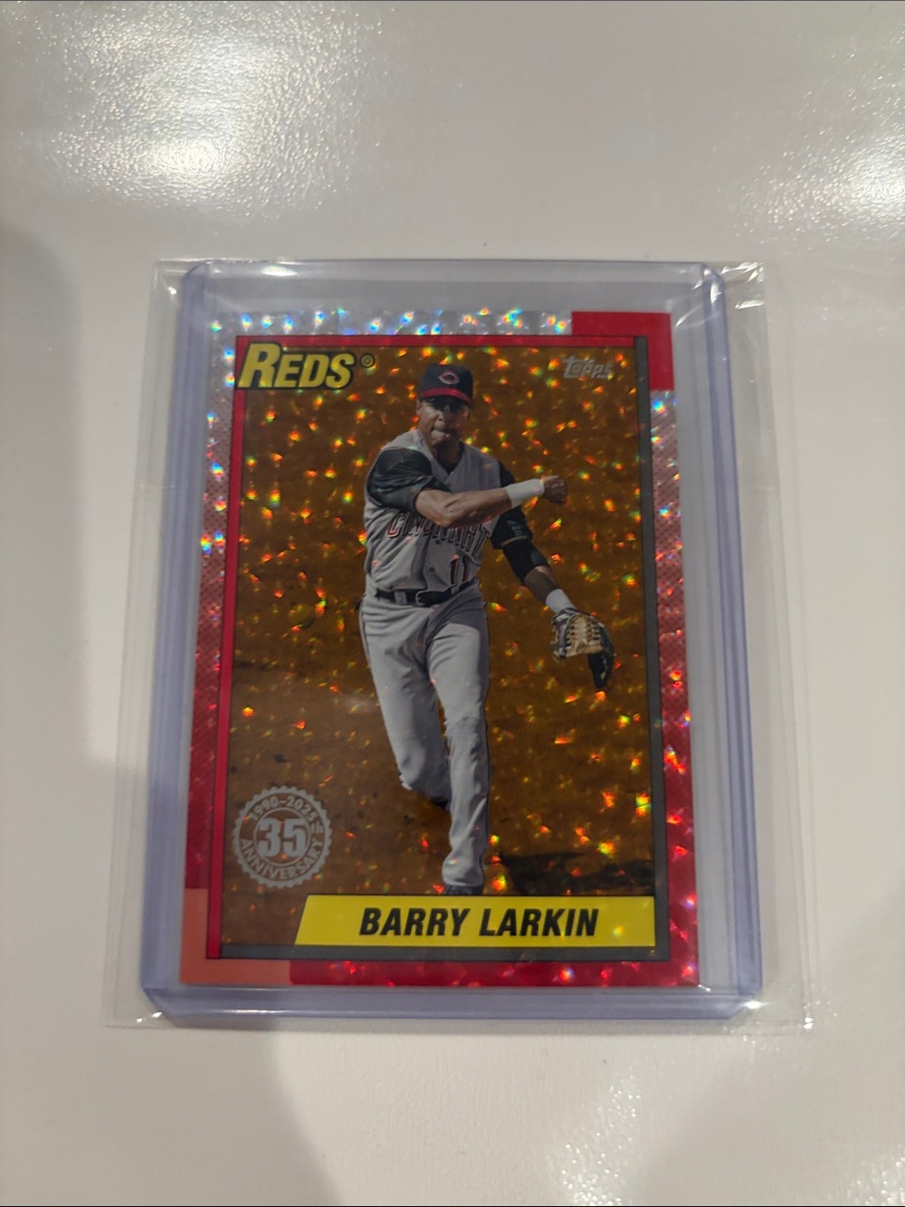 Barry Larkin 35 anniversary tops orange /50